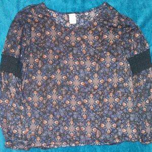Faded Glory Floral Blouse